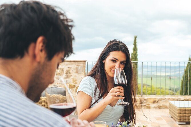 Aperitif on the Terrace of Podere Montale at Sunset - Val d’Orcia at Sunset: Pink Light, Rolling Hills, and UNESCO Views
