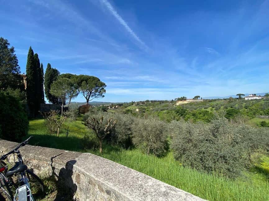 Florence: Half-Day Tuscan Countryside E-bike Tour with Wine - San Miniato al Monte Church stop: A Florence view with purpose