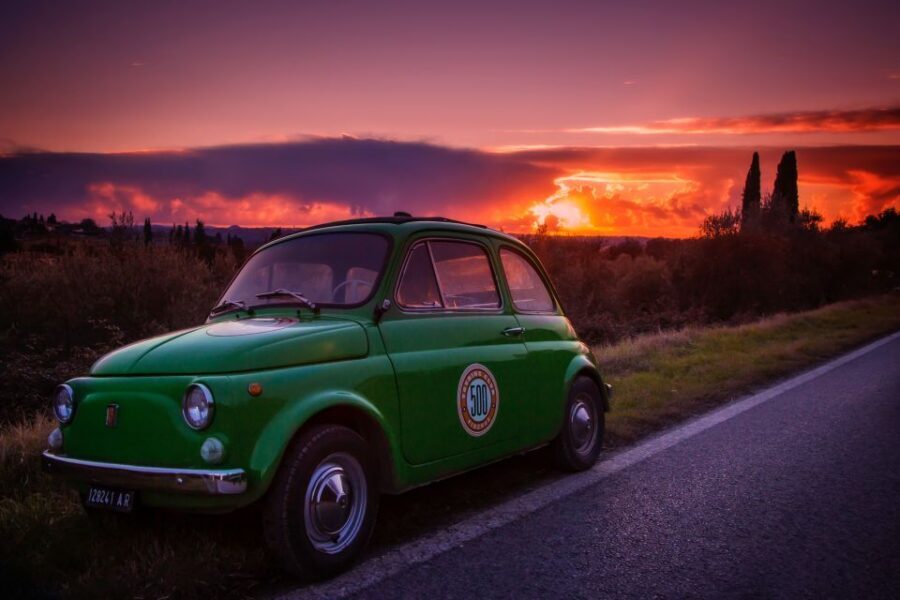 Florence Wine Tasting and Tuscan Lunch in a Vintage Fiat 500 - Key points