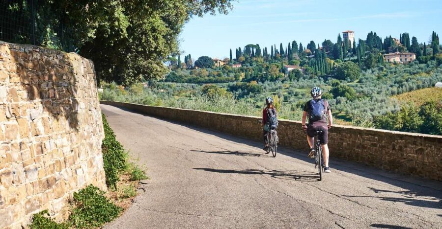 From Florence: Tuscan Hills Biking with Farm Tour and Lunch - Biking out of Florence with a guide who sets the tone