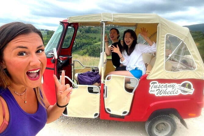 From San Gimignano: Tuscany Wine tour by Tuk Tuk with Lunch - Logistics That Matter: Weather, Seats, and Getting There