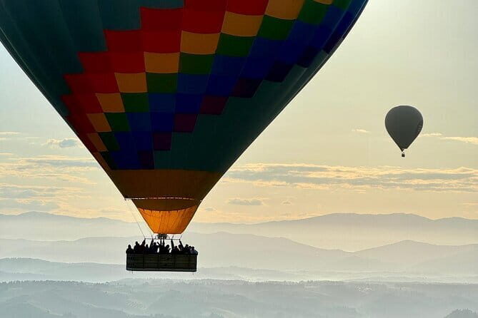 Hot Air Balloon ride in Tuscany countryside from Chianti - The landing ritual: prosecco toast and a real Tuscan breakfast spread