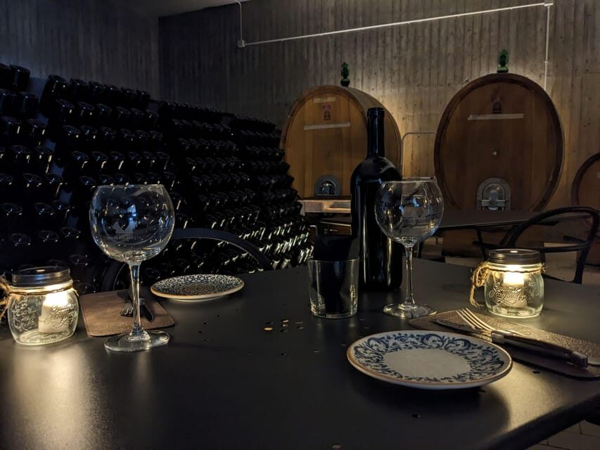Montepulciano: Bruciata Wine Tasting in a Cave - From vineyard rows to a barrel room in about two hours