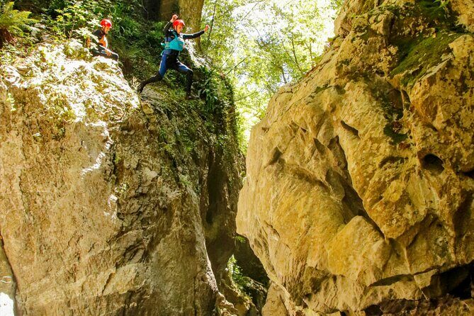 Wild Canyoning - Slides, Rock Jumps, and Pool Entries: The Main Event